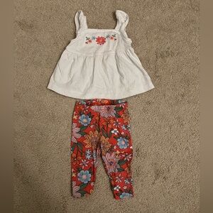 Carter’s Just One You- floral outfit- size 9 mo